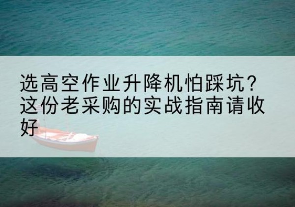 沿河高空作业升降机厂家推荐-选高空作业升降机怕踩坑？这份老采购的实战指南请收好