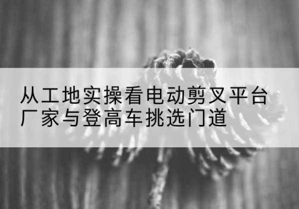 沿河电动剪叉升降平台厂家-从工地实操看电动剪叉平台厂家与登高车挑选门道